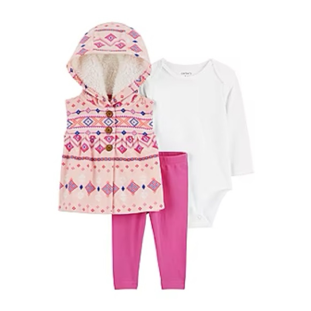NWT Carter's Baby Girls 3-pc. Pant Set